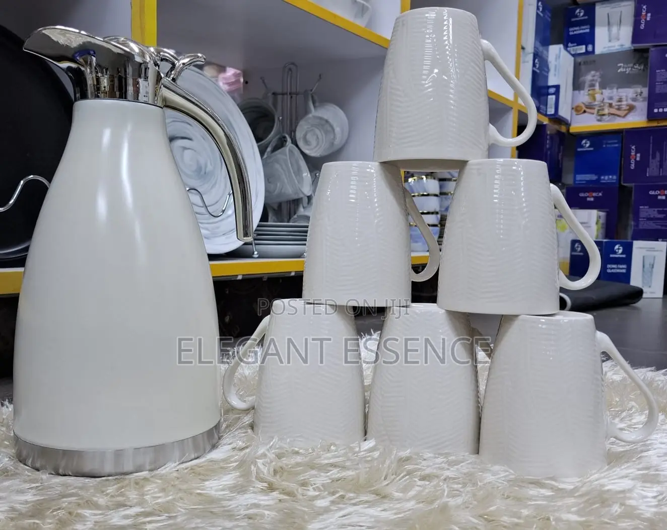 7pcs Breakfast Set,2l Flask,6pcs Cups