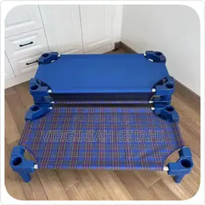 Stackable Kindergarten Special Plastic Canvas Bed