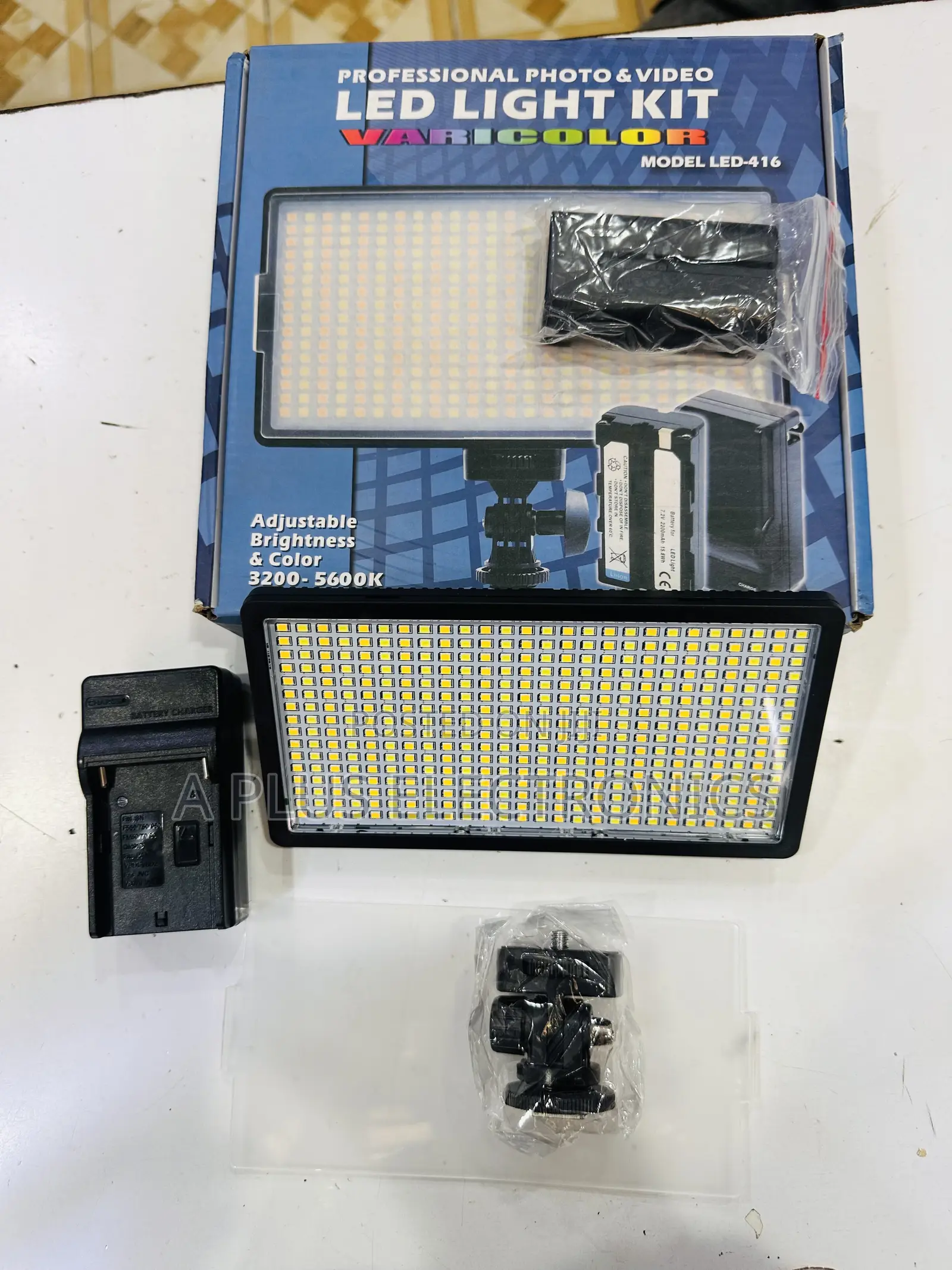 Led Light Kit + Stand for Photography and Videography 416 – Brightness