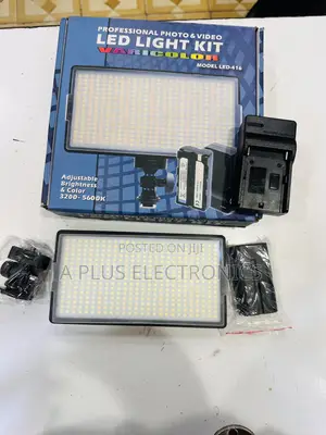 Led Light Kit + Stand for Photography and Videography 416 – Portable