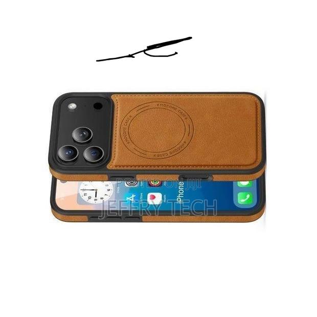 Luxury Quality Magnetic Leather Case for iPhone 17 Promax - thumbnail 2