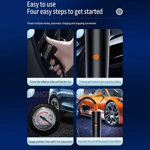 Portable Inflator - 150psi for Car Motorcycle Tires, Balls Etc