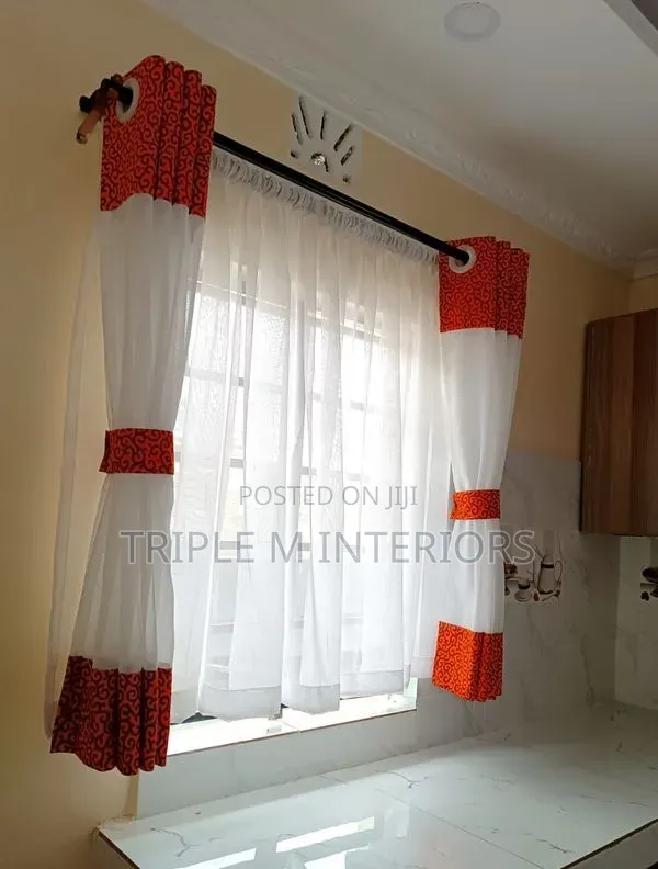 Semi-Sheer Kitchen Curtains for Natural Light