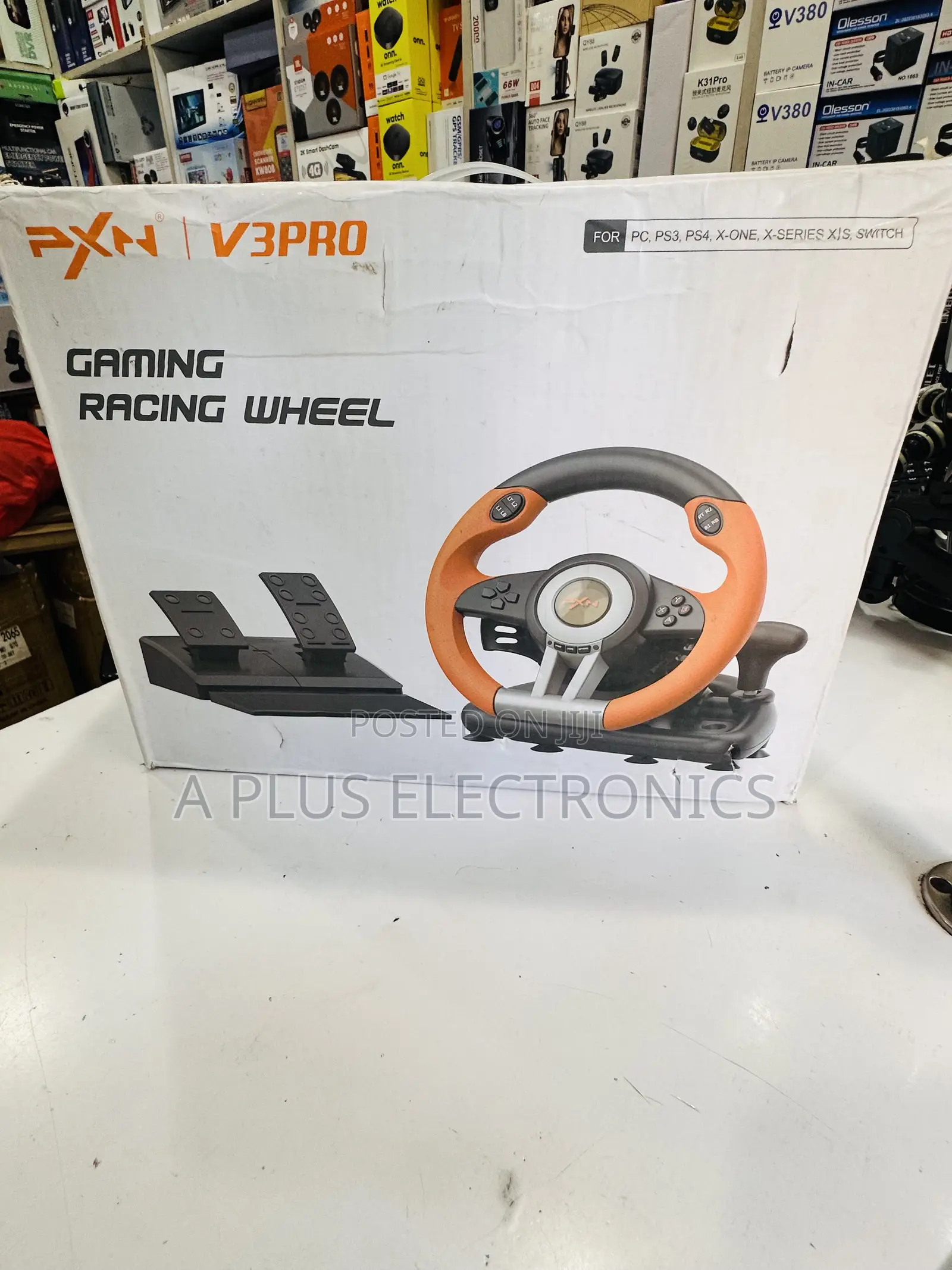 PXN V3pro Gaming Racing Wheel – Plug Play for Pc, Ps, Xbox