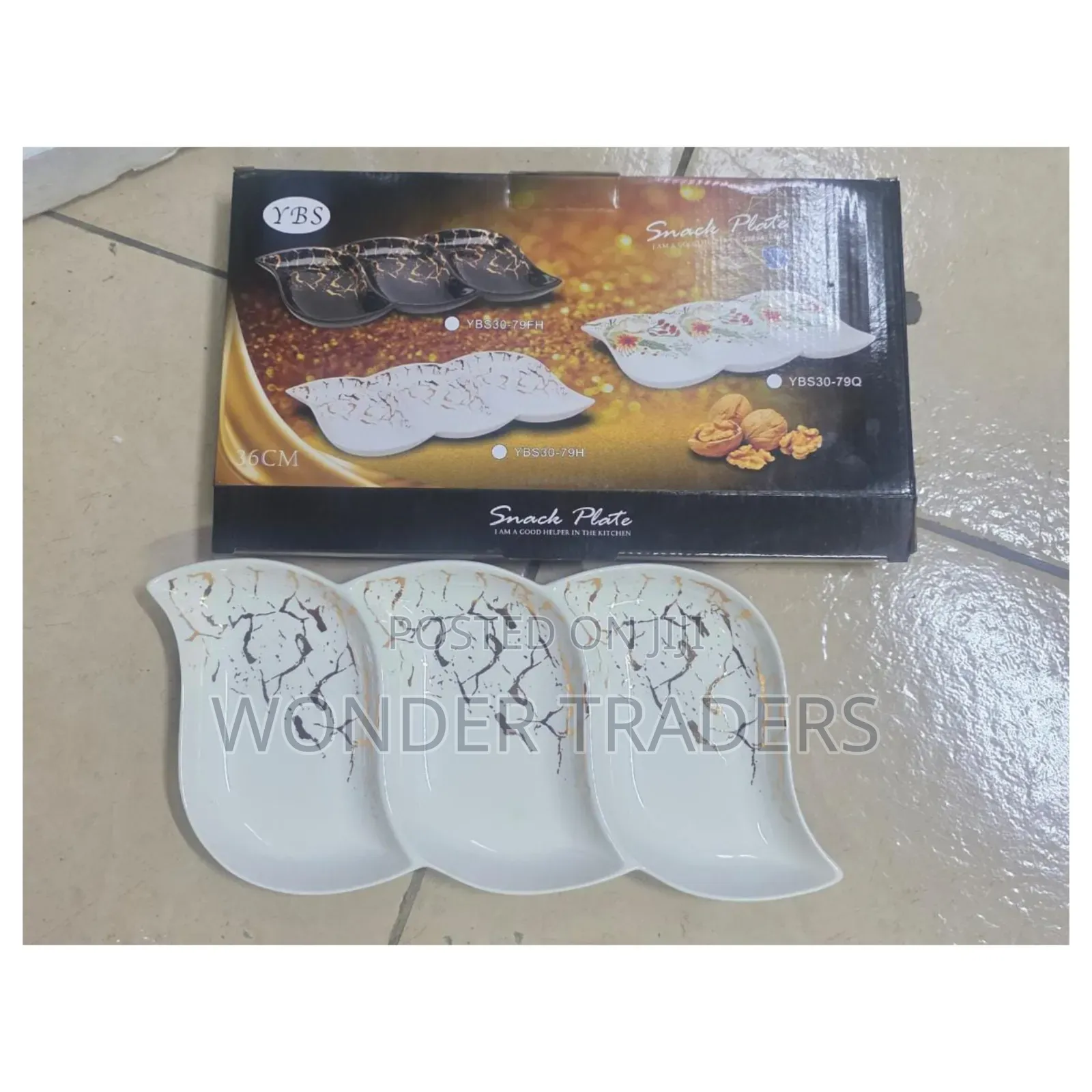3 in 1 Ceramic Very Beautiful Platter Snacks ,Nuts Etc Popcorn