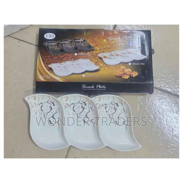 3 in 1 Ceramic Very Beautiful Platter Snacks ,Nuts Etc Popcorn
