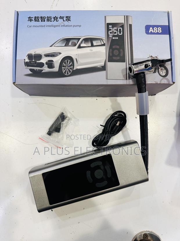 A88 Digital Tyre Inflator – Portable Air Compressor for Cars Bikes - thumbnail 2