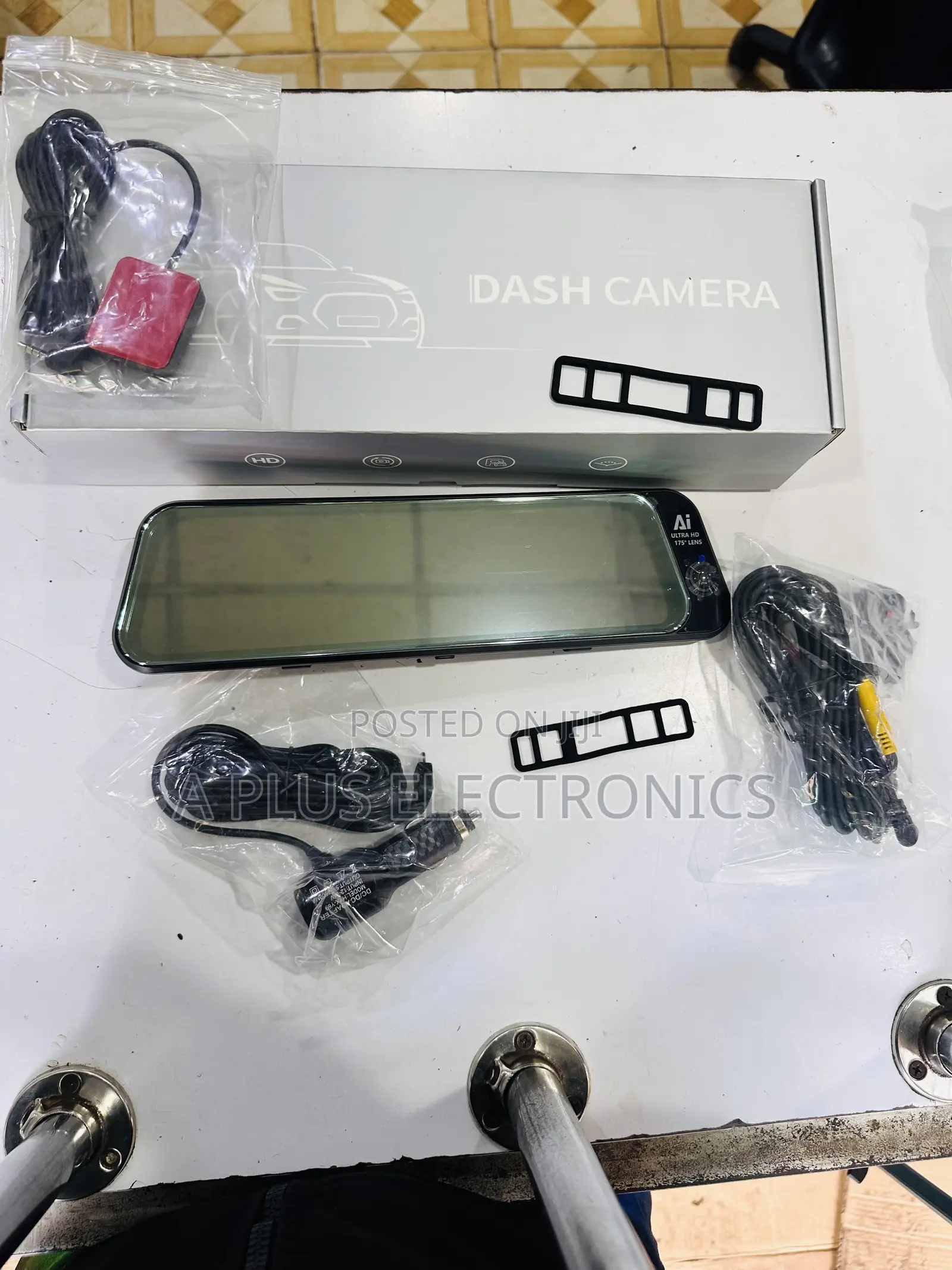 H98 9.66 Inch Dash Camera Mirror 4g With 3 Cameras GPS – Full Hd