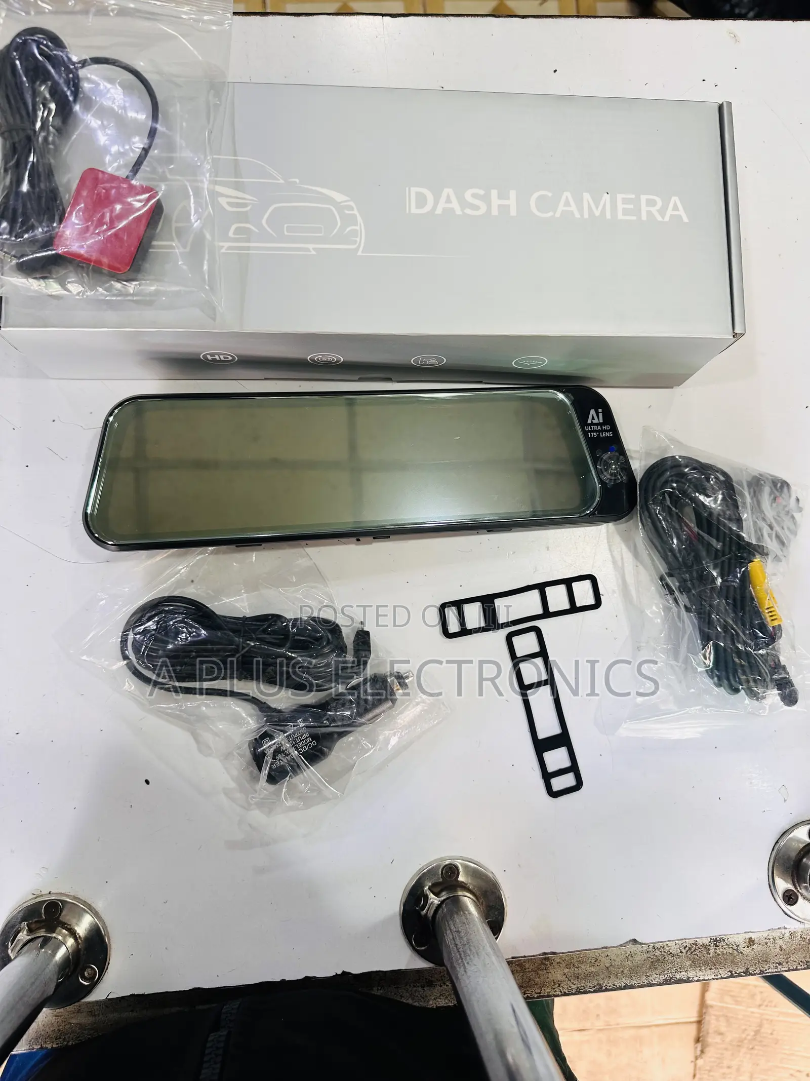 H98 9.66 Inch Dash Camera Mirror 4g With 3 Cameras GPS – Full Hd