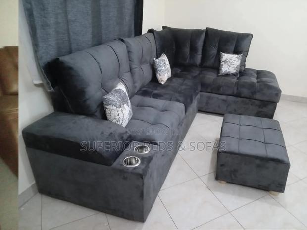 Grey L Shape Recliner 5 Seater