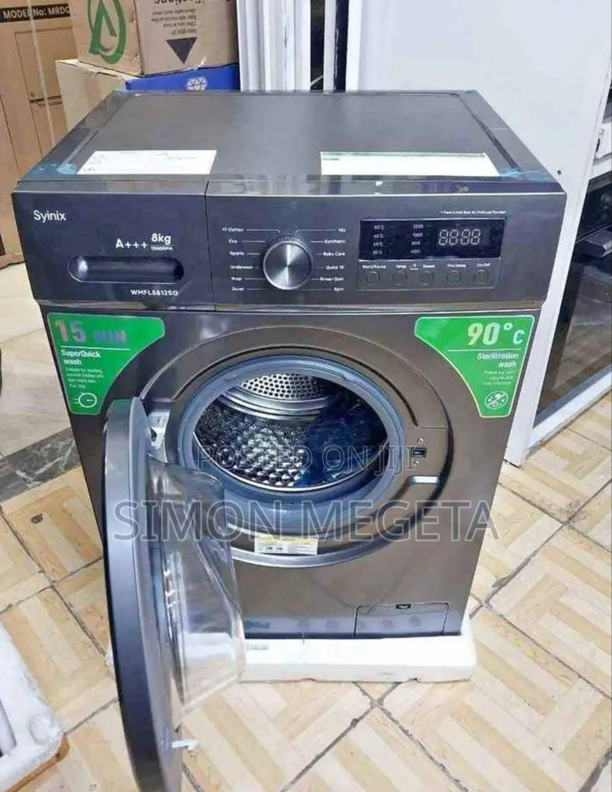 Syinix 8kg Front Load Washing Machine – A+ Energy Saving