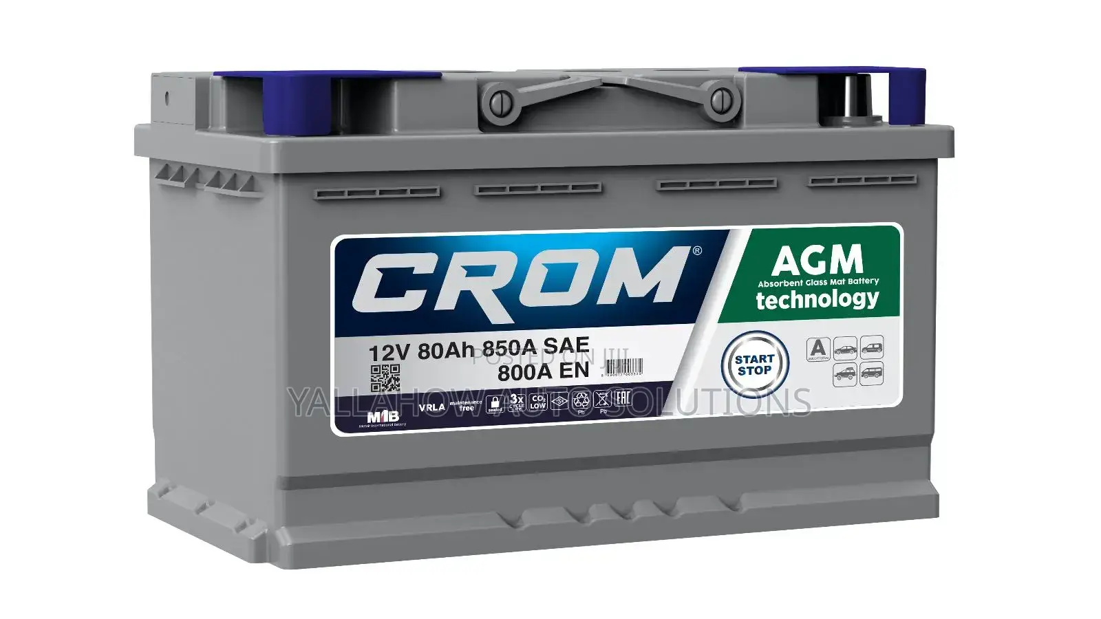 Din80 Agm Chrome Battery – Start Stop Car Battery 80ah Kenya
