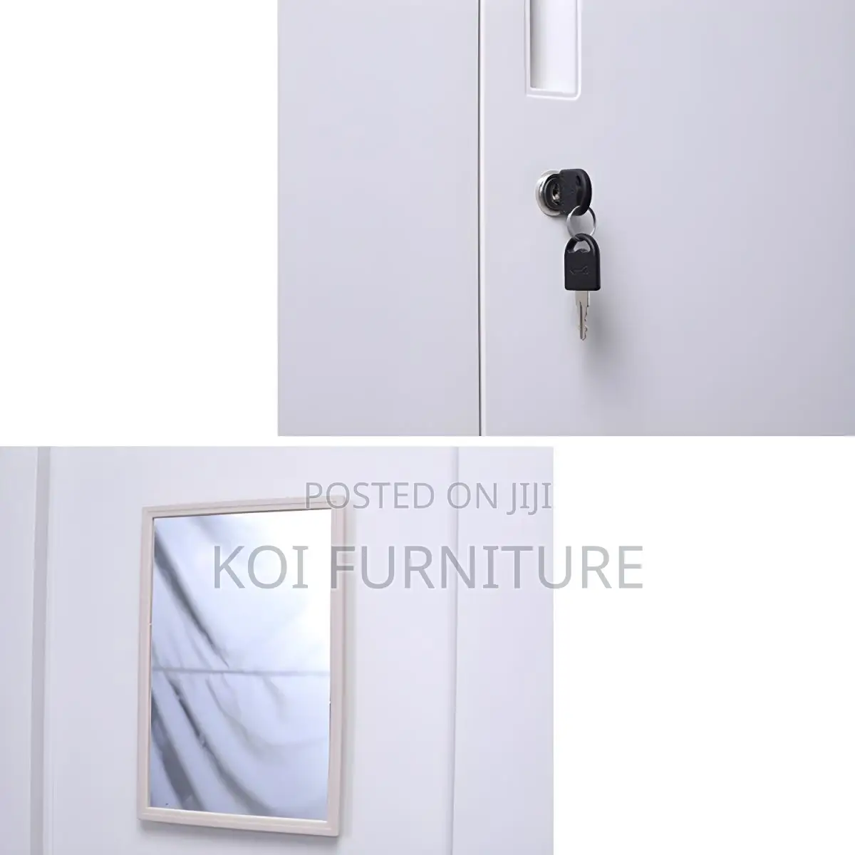 Office Cabinet; Metallic Executive Grey Cabinet With Safe and 2 Doors