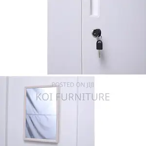Office Cabinet; Metallic Executive Grey Cabinet With Safe and 2 Doors