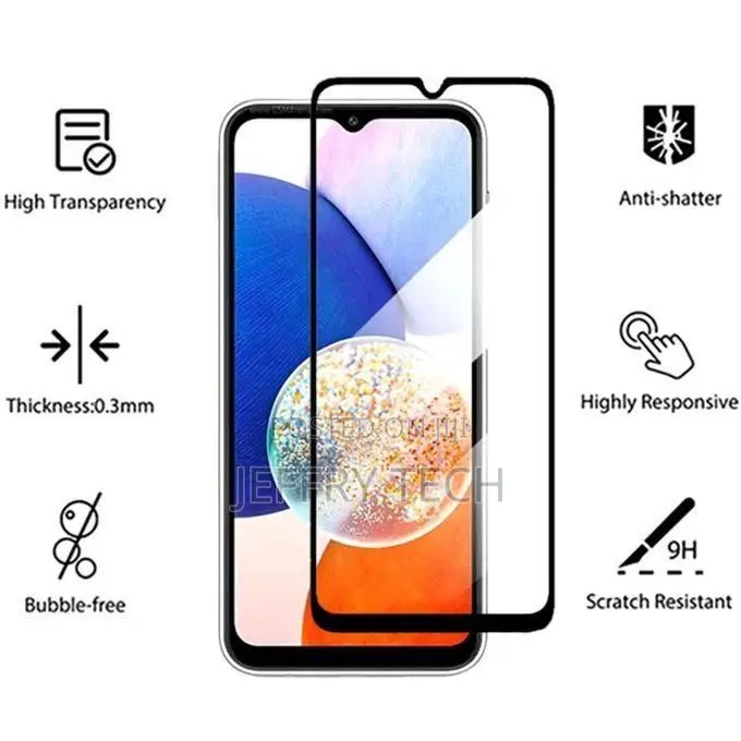 Samsung Galaxy A14 2pcs Tempered Glassscreen Protector – Edge-to-Edge
