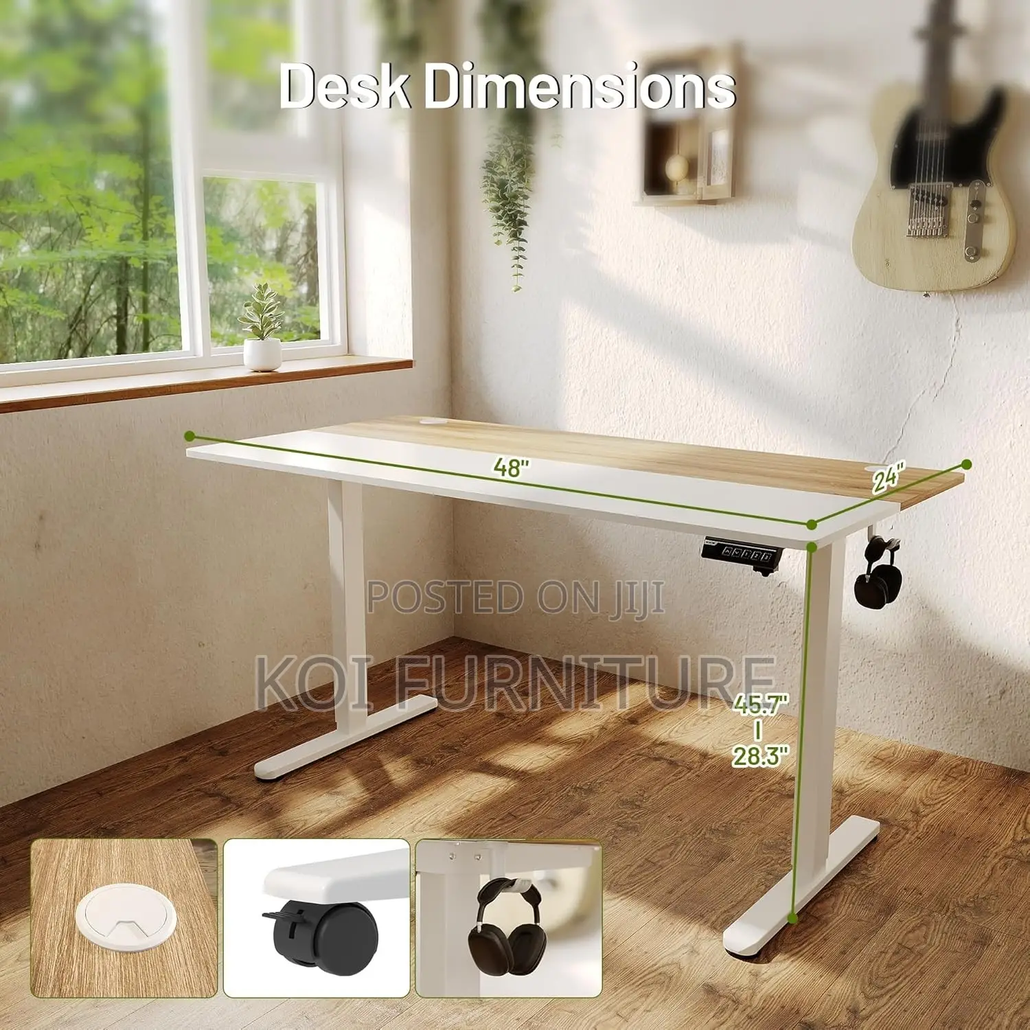Office Desk; 160cm Ergonomic Style Adjustable Desk