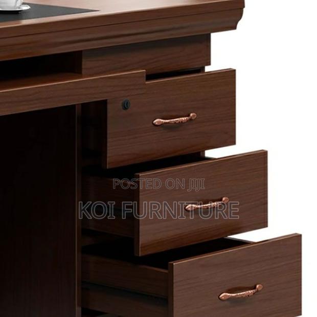 Office Desk; 1.4 Meters Executive Mahogany Desk - thumbnail 5