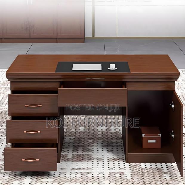 Office Desk; 1.4 Meters Executive Mahogany Desk - thumbnail 8