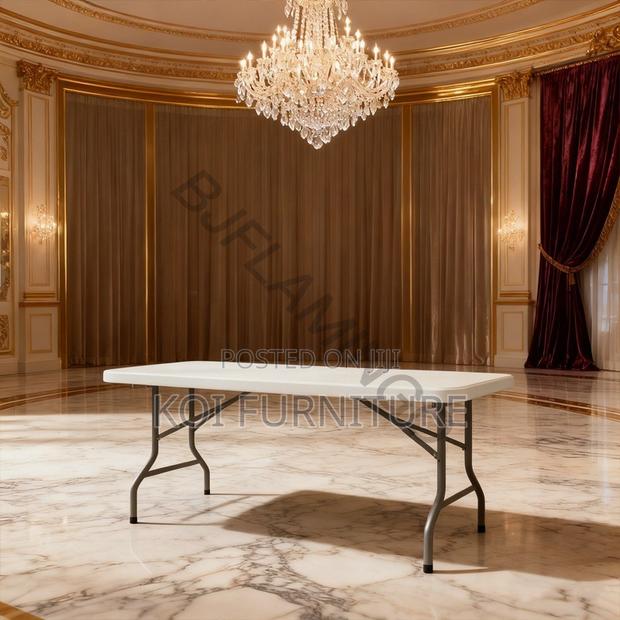 Home Table; 1.8 Meters Foldable Home Outdoor Plastic Dining Chairs - thumbnail 4