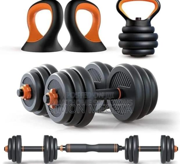Color Black Original 30kgs 6 in 1 Dumbells