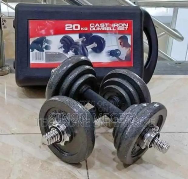 10kgs Pair Chrome 20kgs Dumbel Set