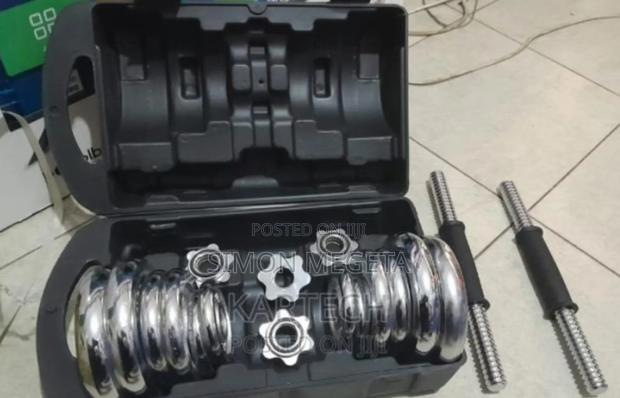 Pay on Delivery Chrome 20kgs Dumbel Set - main view