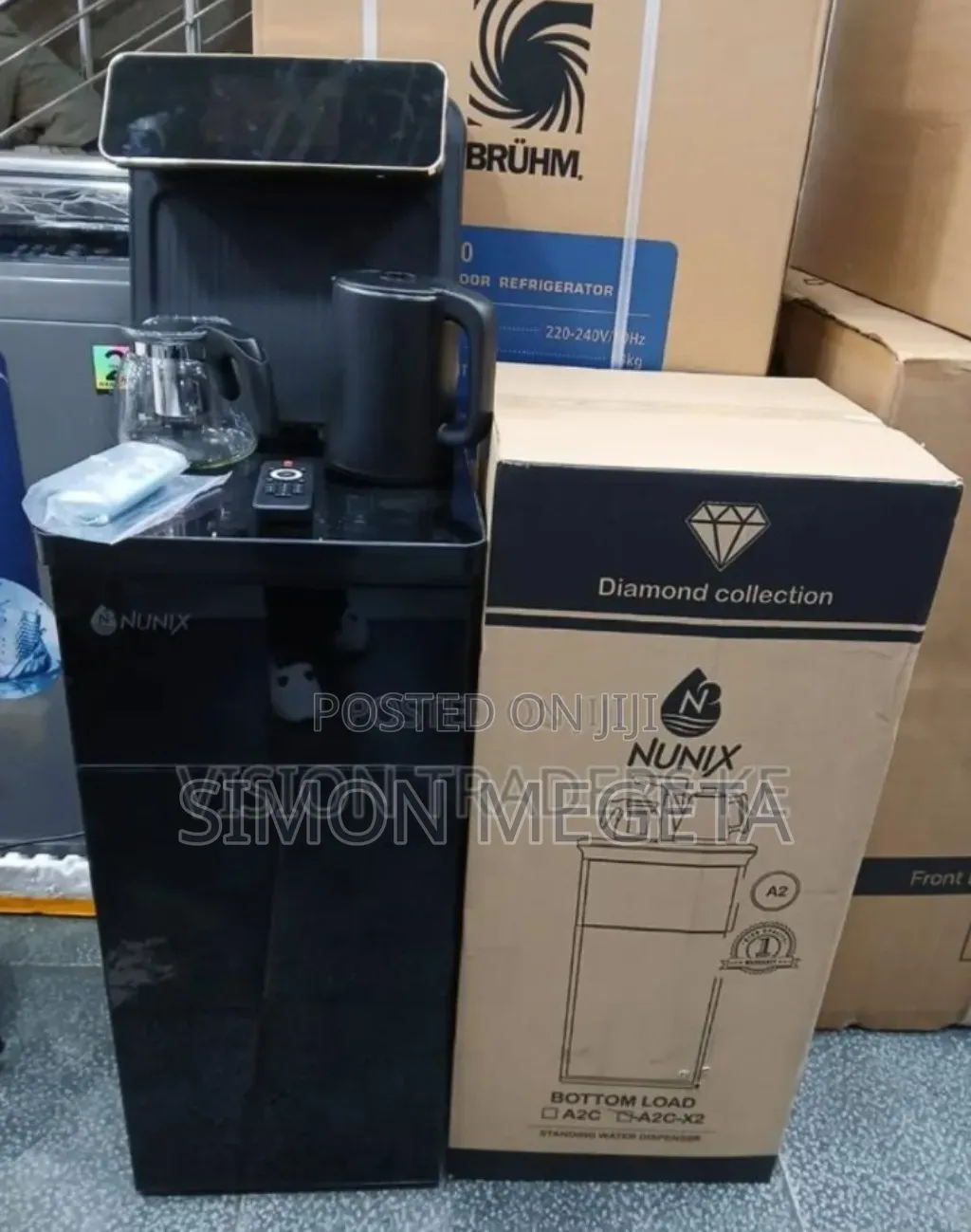 Black With Coffee Maker Nunix A2c Dispenser