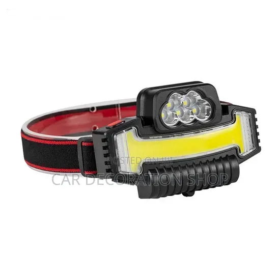 Led Rechargeable Cob Inspection Headlamp Red Flashing Outdoor Camping