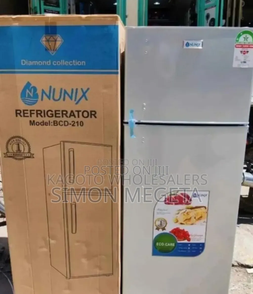 With Top Freezer. Nunix 210l Fridge. 6shelves