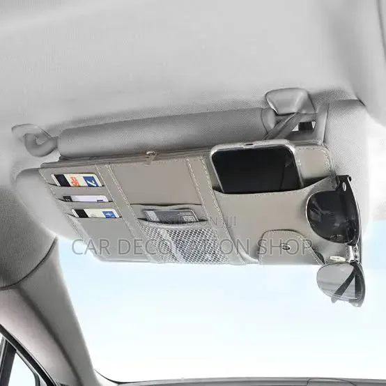 Car Sun Visor Cards,Pen, Sunglasses Storage Pouch