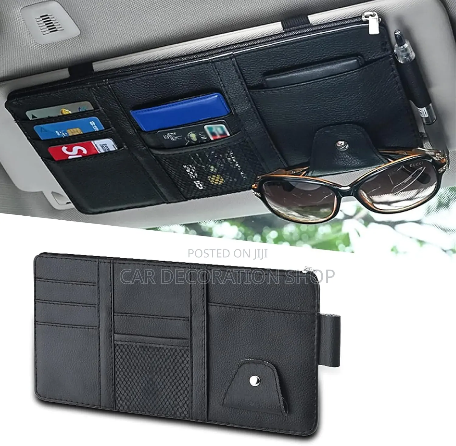 Car Sun Visor Pocket Organizer Personal Belongings Storage Bag
