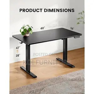 Office Desk; 1.8 Meters Black Style Adjustable Office Home Table