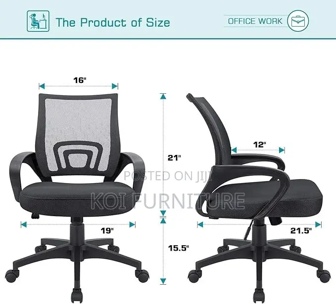 Office Chairs; Clerical Fabric Office Chairs
