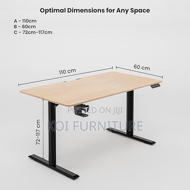Office Desk; Ergonomic Adjustable Electric Optical Office Desk - thumbnail 2
