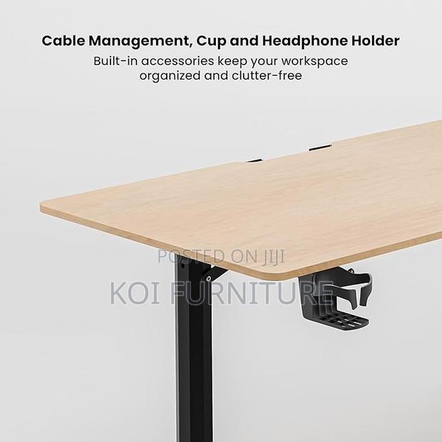 Office Desk; Ergonomic Adjustable Electric Optical Office Desk - thumbnail 7