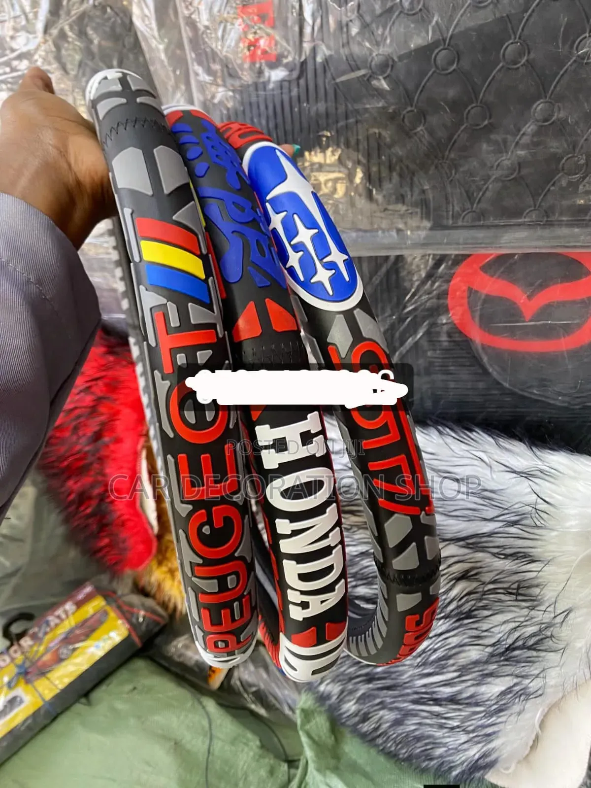 Subaru,Honda, Peugout Logo Steering Wheel Cover