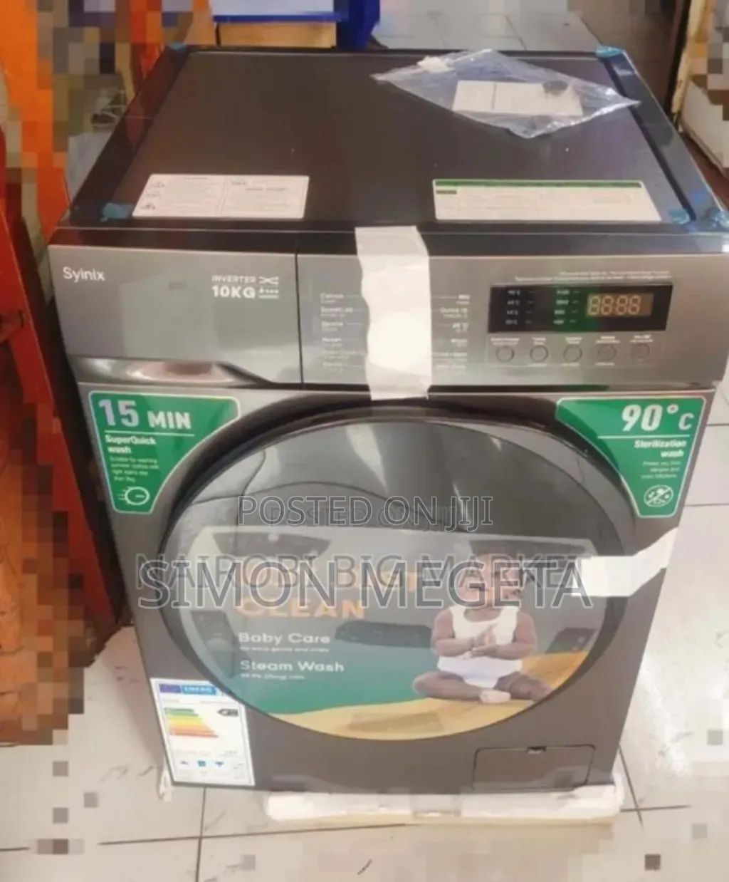 Front Load New Syinix 10kgs Wash and Dry Washing Machine