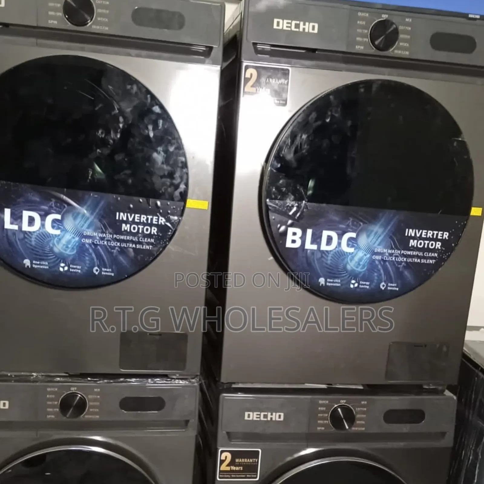Decho 10kg Inverter Front Load Washer – Large Capacity