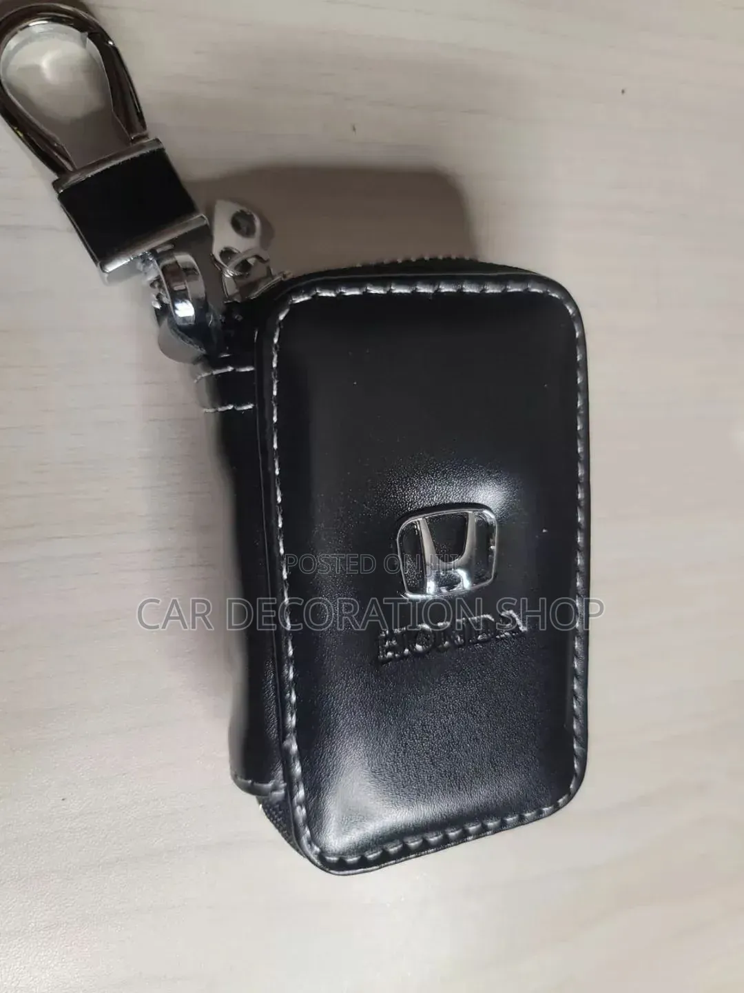 Honda Car Key Cases Zipper Leather Bag