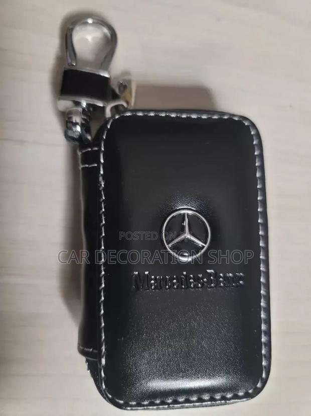 Mercedes Car Key Leather Case Holder With Logo
