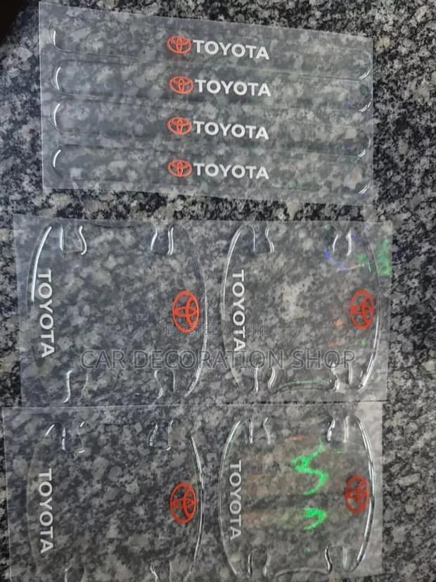 4+4pc Clear Toyota Door Handles+ Bowl Hand Antiscratch Sticker