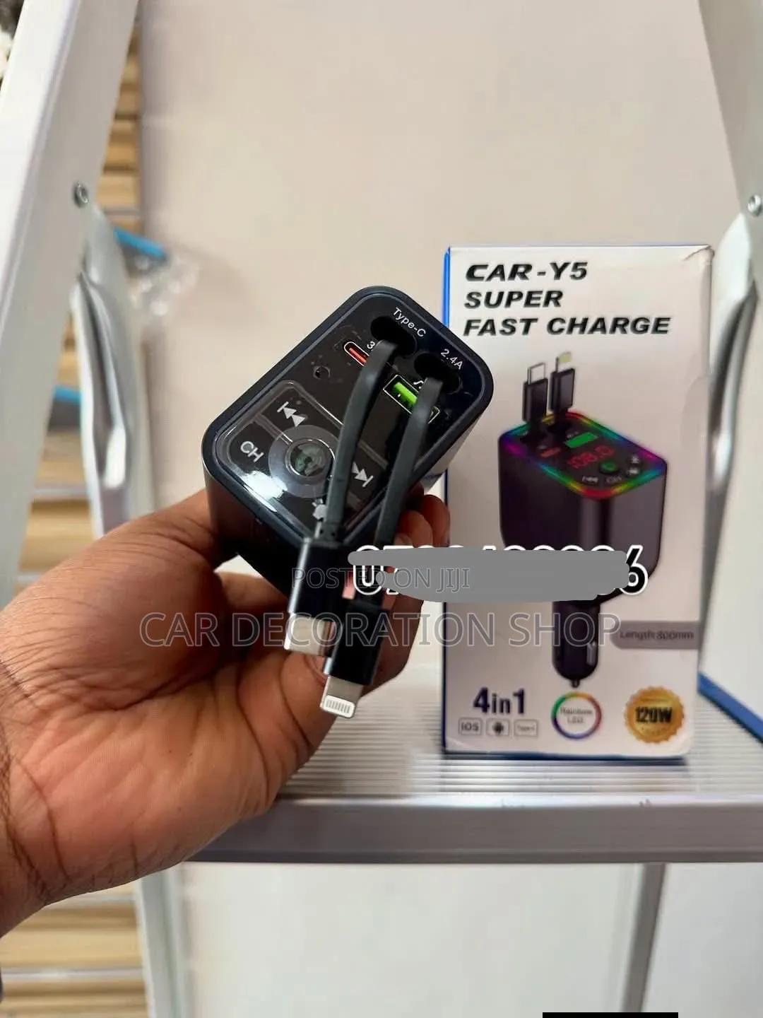Fast Charging Retractable Bluetooth Modulator Charger