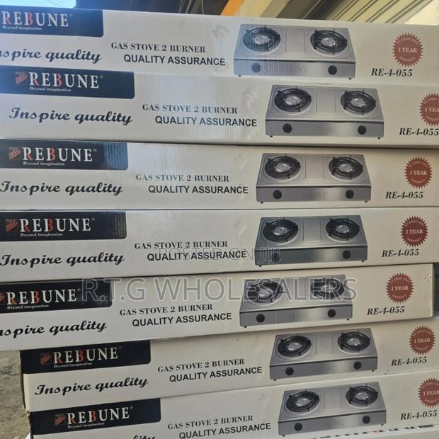 Rebune Double Burner Gas Cooker – Efficient Table Top Stove