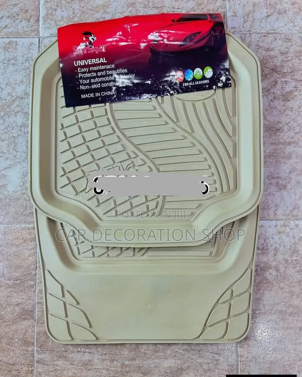 5pc Set Baije Fade Resistant Car Mats