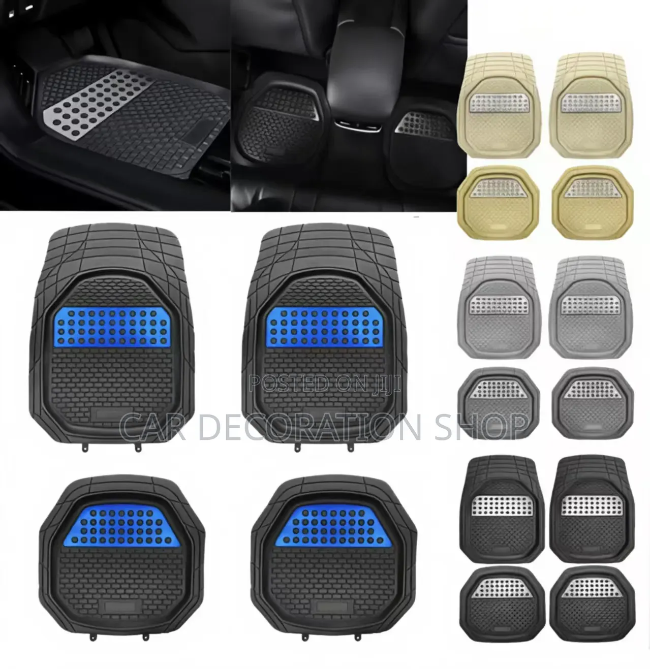 Black,Blue,Baije,Red,Grey Patches Nonslip Mats 5oc Per Set