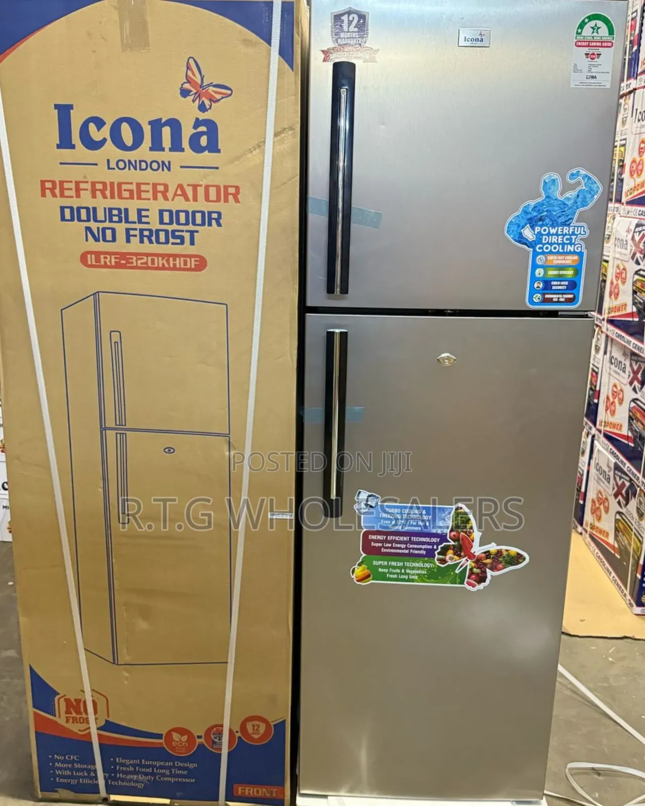 275l Icona Frost Free Double Door Fridge With Handle