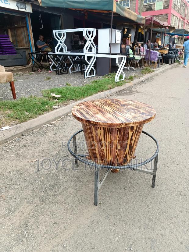 Barrel Round Low Restaurant Table - main view