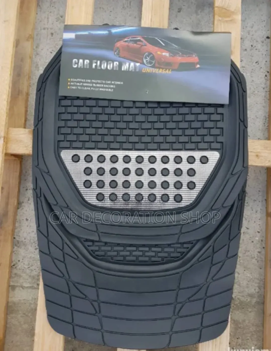 Black _Silver Durable Antiskiding Car Mats