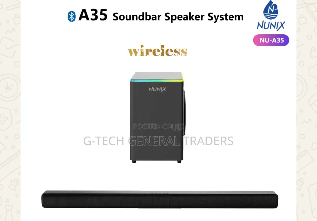 Nunix A35 Powerful Wireless Soundbar System (1 Year Warranty)