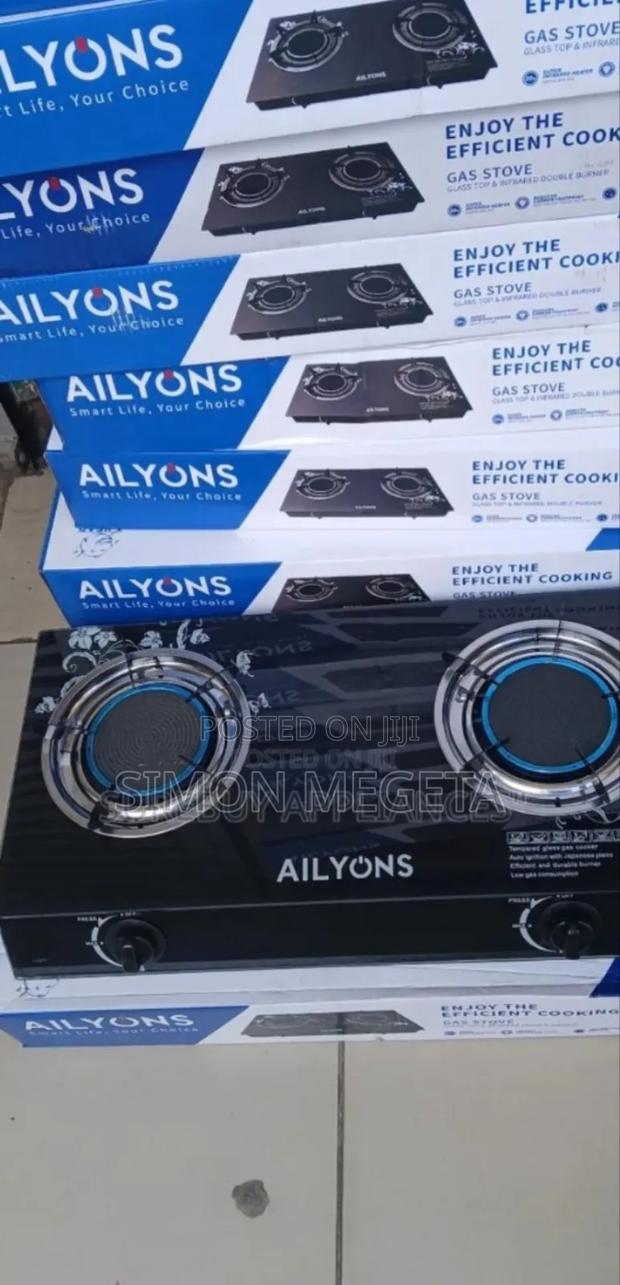 Colour Black Ailyons 2burner Infrareds Cooker